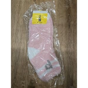 Peter Jensen Rabbit Bunny Logo Pink Fuzzy Stripe Sleep Slipper Socks 23-25cm NEW